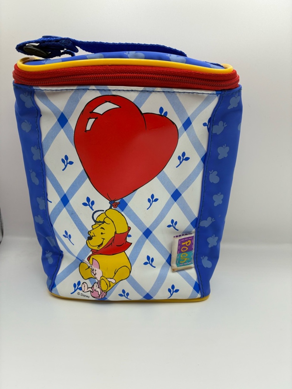 Vintage Disney Winnie the Pooh Heart Balloon with Piglet Lunch Bag Cooler